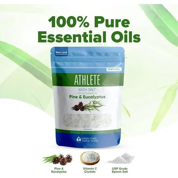 32Oz Epsom Salt With Natural Lavender, Pine, Peppermint & Eucalyptus Oils + Vit